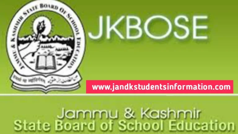 JKBOSE Important Notice For Class 10th regarding Internal Assessments