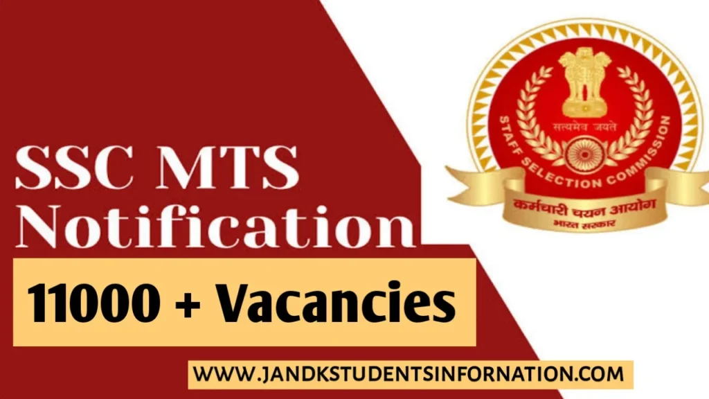 SSC MTS 11000 Vacancies