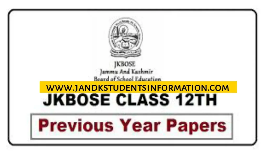 JKBOSE 12th Urdu Previous Year Question Paper, Download PDF