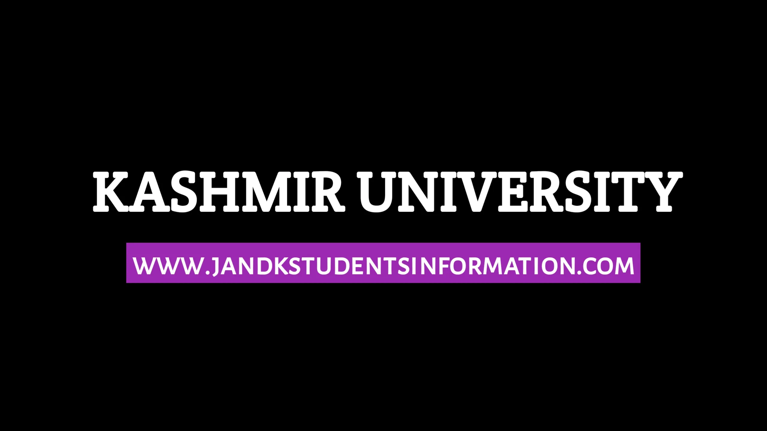 Important Admission Announcement for UG Students of Kashmir University