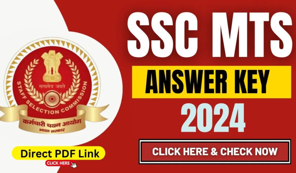 SSC MTS 2024 Answer Key Released Check Answer Key Here